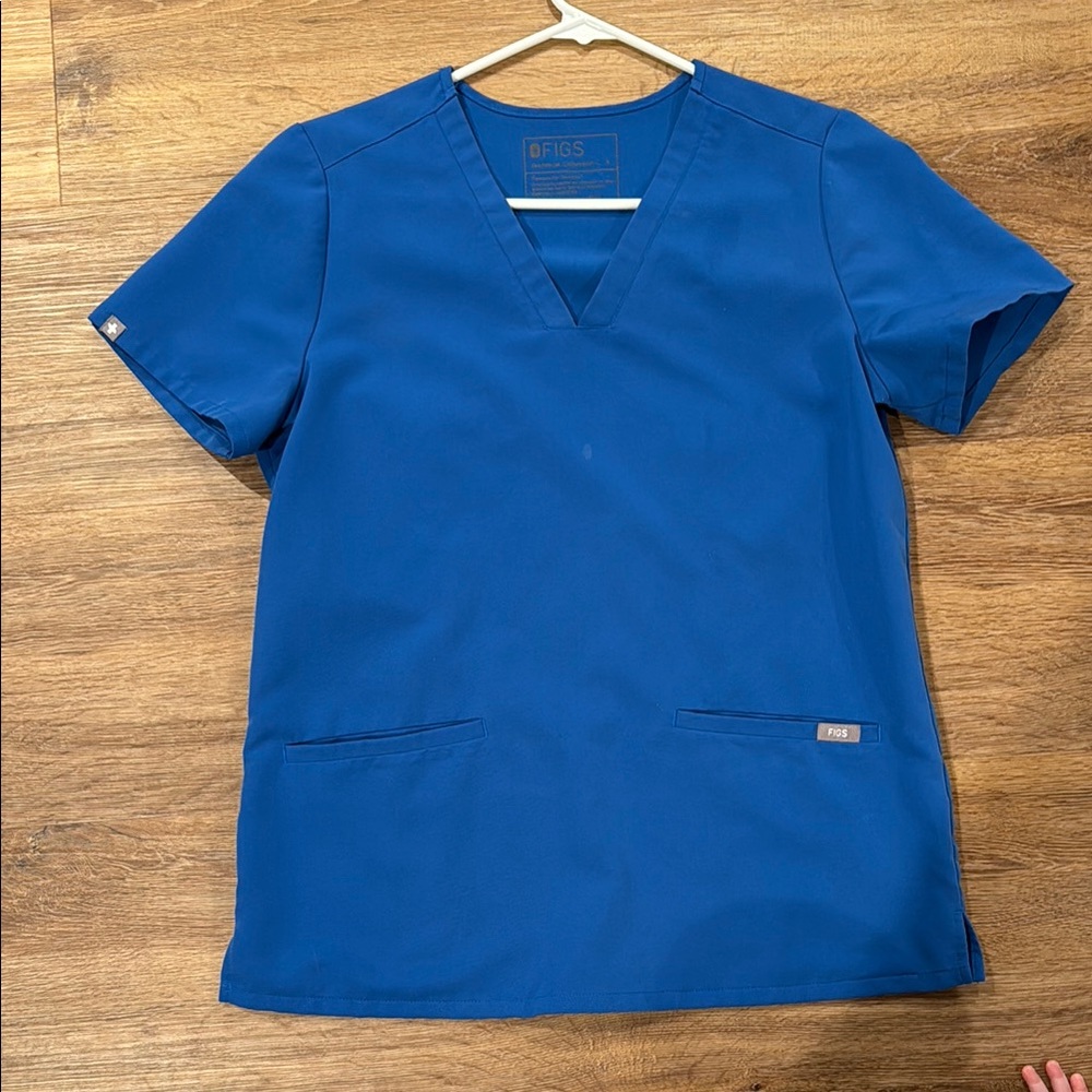 FIGS Women's Blue Scrub Top
